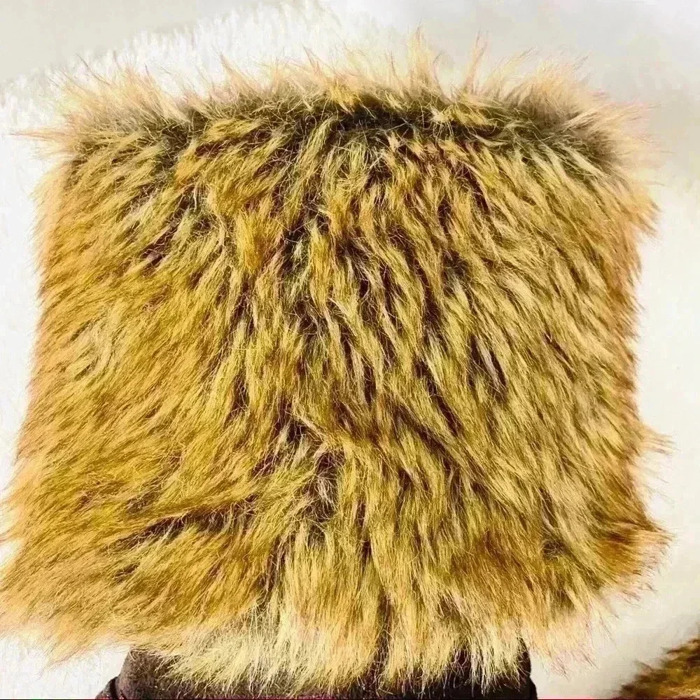 Report Susie Dark Brown Fold-Over Faux Fur Boots